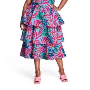 Tabitha Brown Midi Tier Skirt 1X